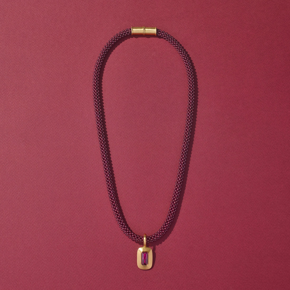 Serpa Garnet and Gold Necklace