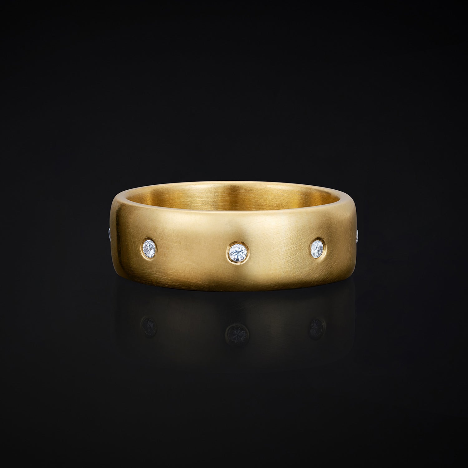 Wide Gold and Diamond band