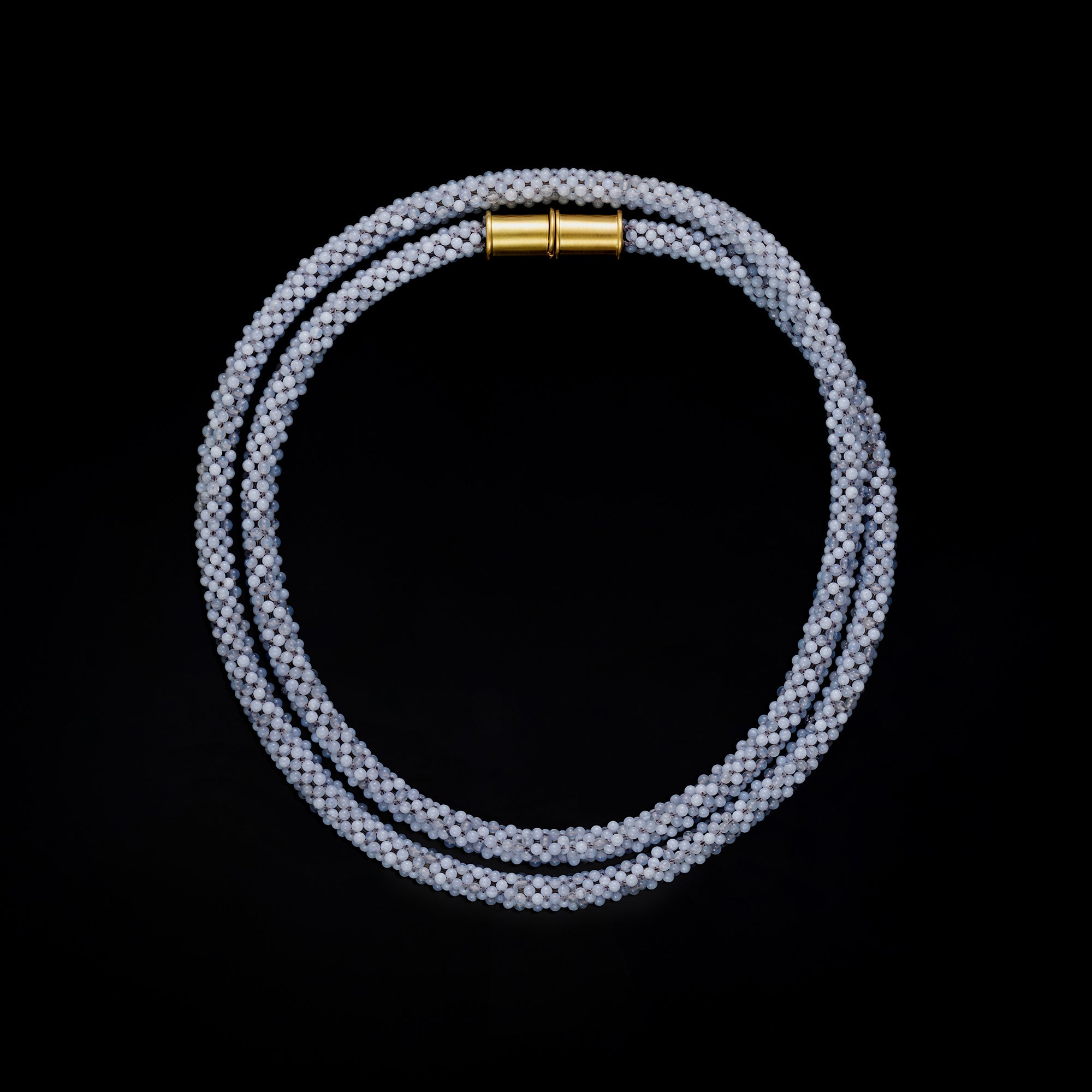 Serpa Chalcedony and Gold Necklace