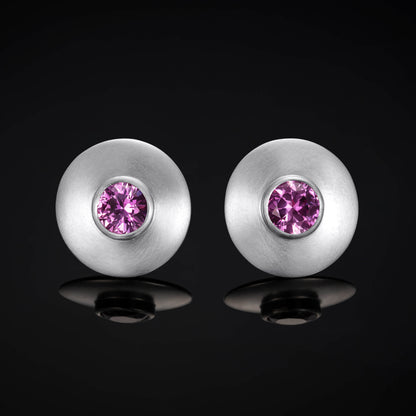 Apsara Pink Sapphire Stud Earrings