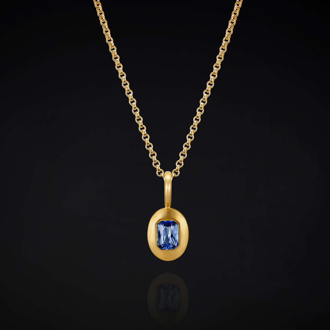 Sapphire and Gold Pendant