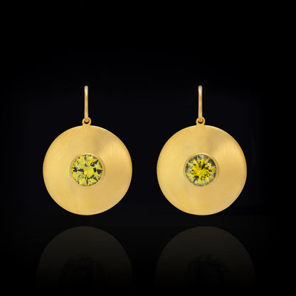 Golden circle earrings