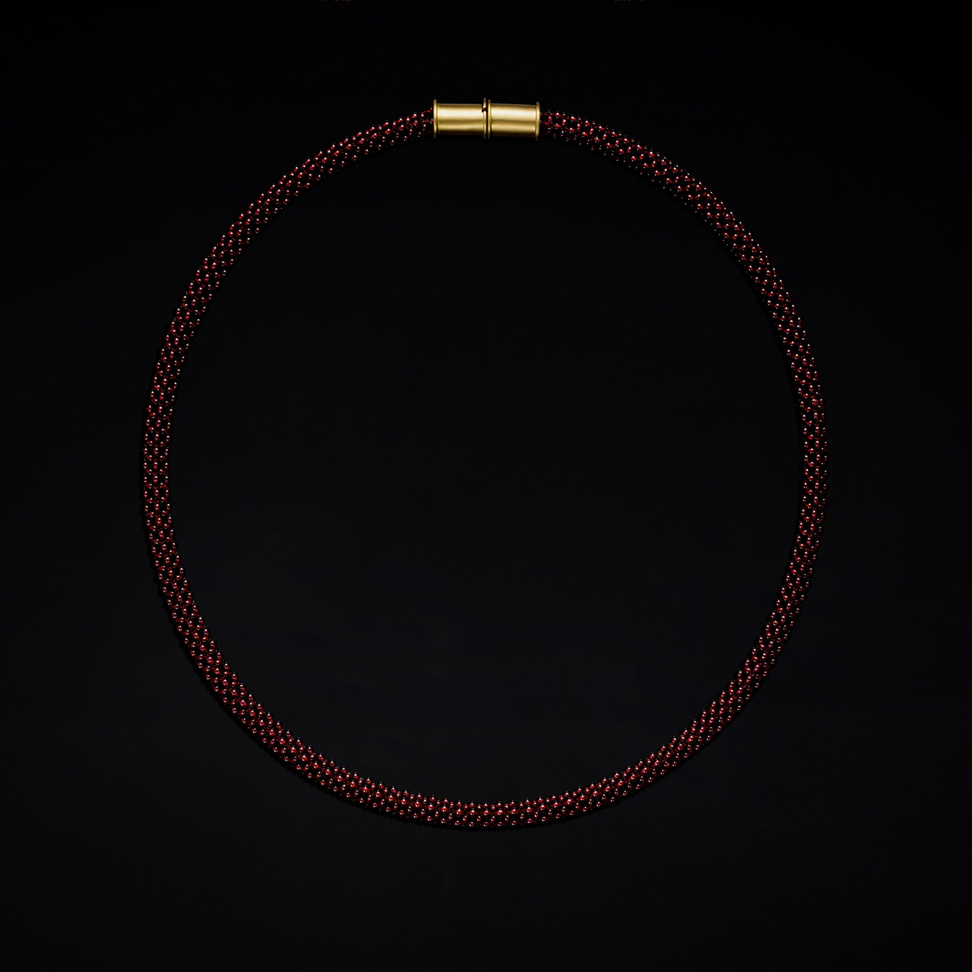 Serpa Garnet and Gold Necklace