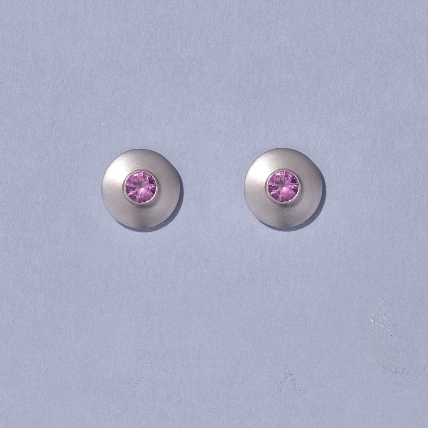 Apsara Pink Sapphire Stud Earrings